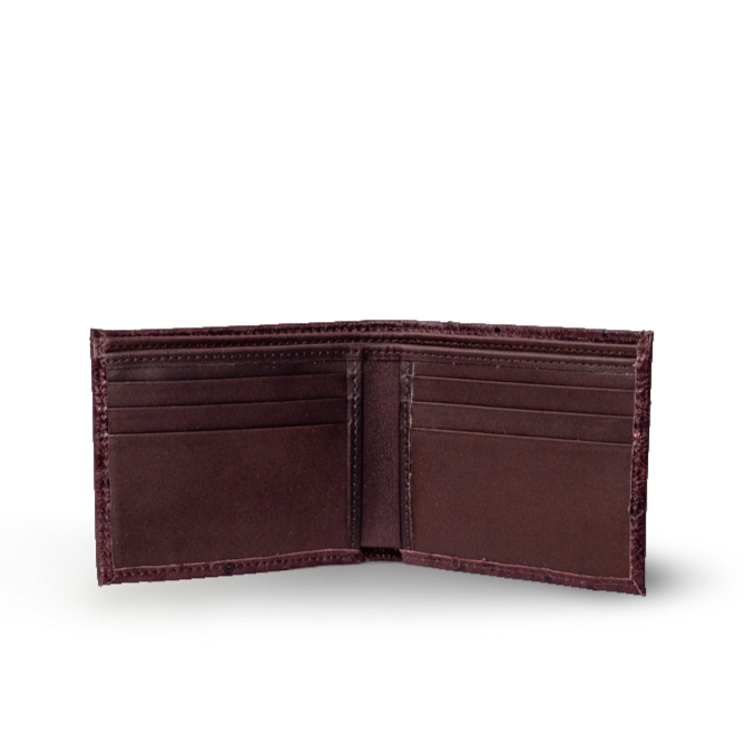 Ostrich Bi-fold - Burgundy Brown