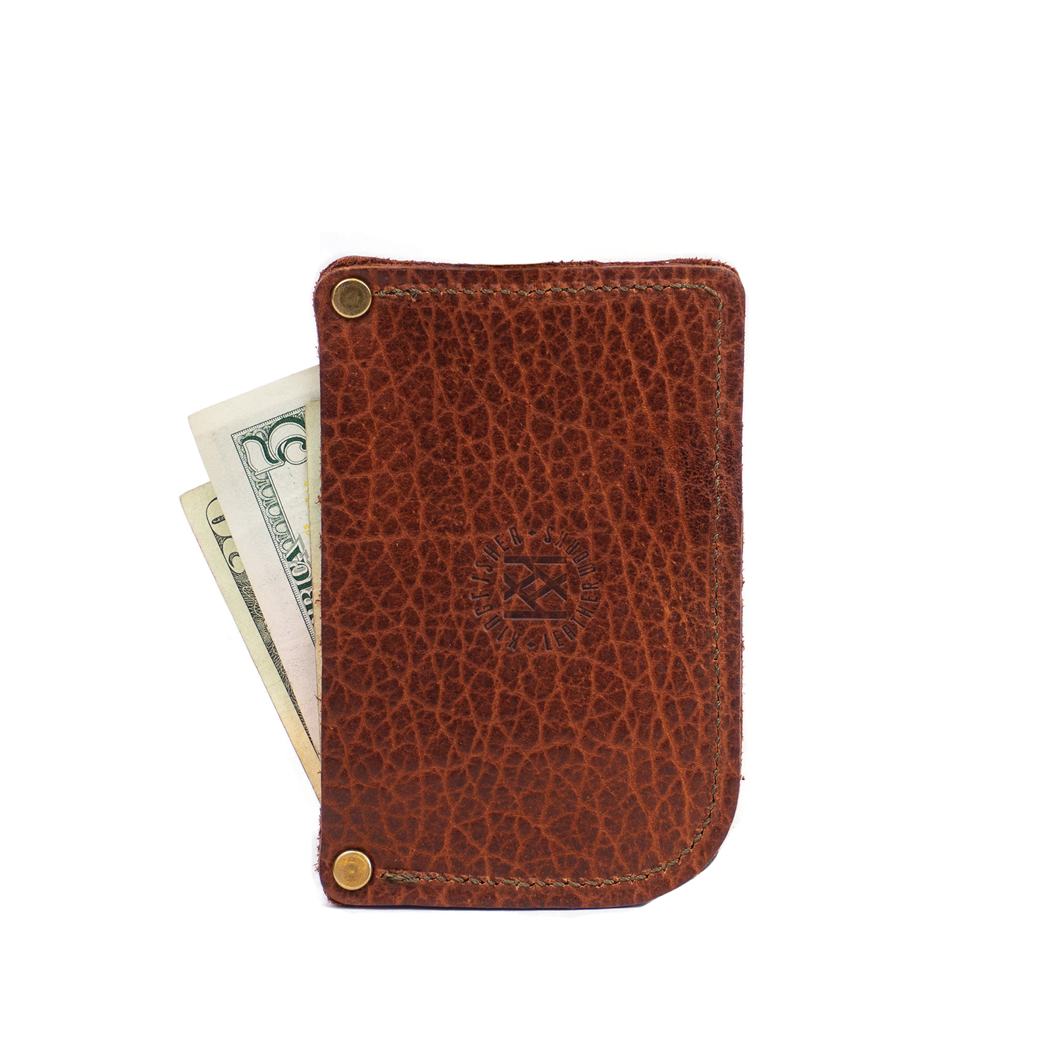Cognac Bison Driver's Wallet