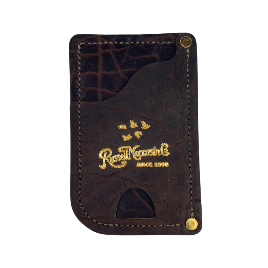 Russell X Kingfisher Chocolate Bison Driver's Wallet